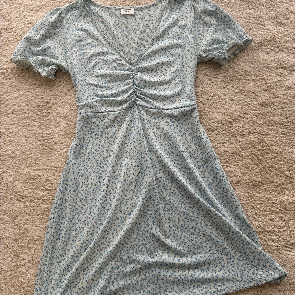 Cotton On Floral Blue Dress